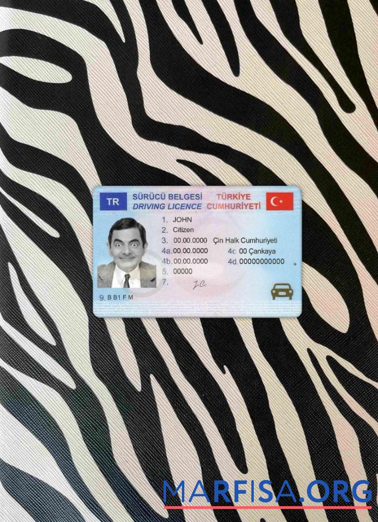 Realistic Turkey driving license photolook download for verification